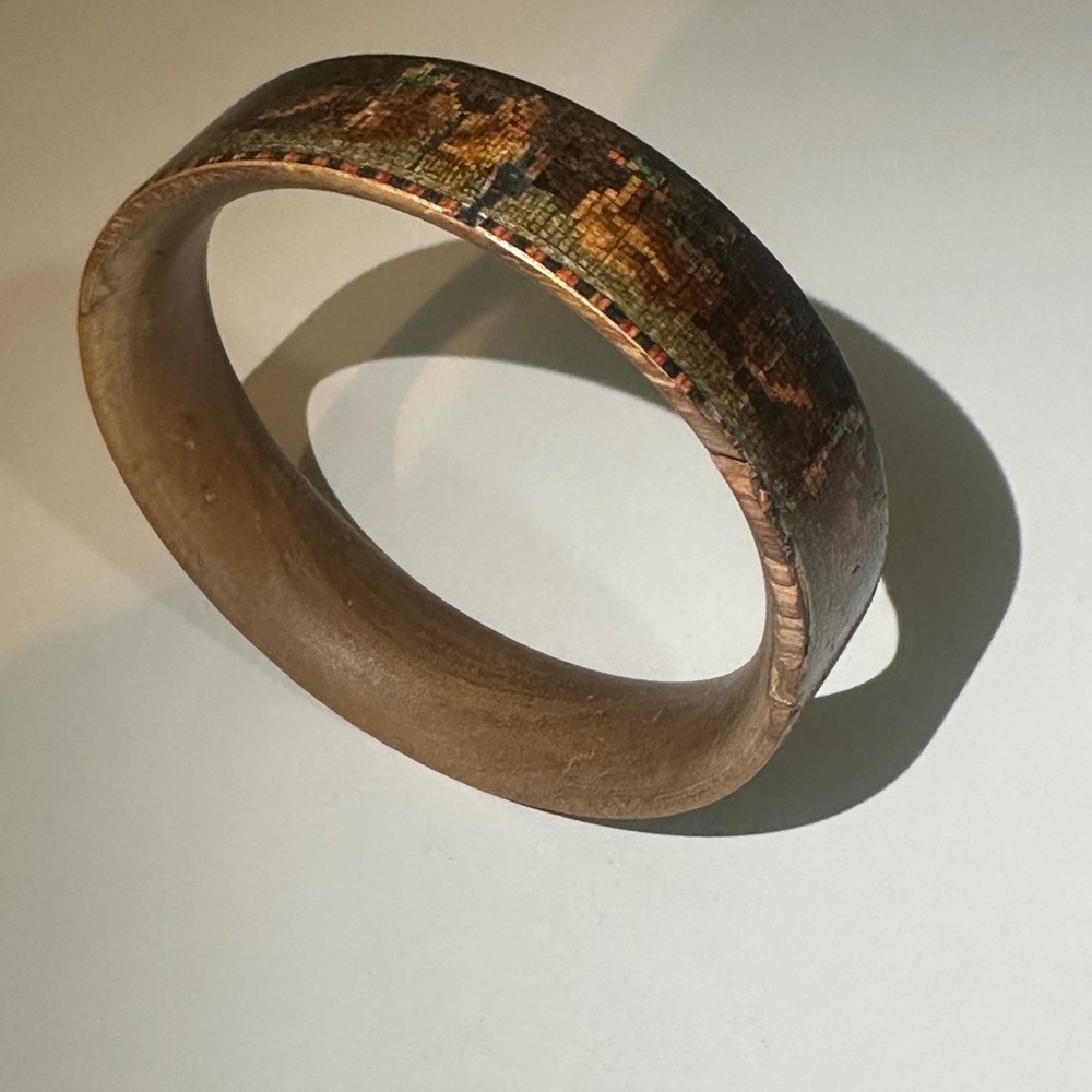 Very Rare Antique Tunbridge Wood Mosaic Duck Bracelet - Picture 4 of 10